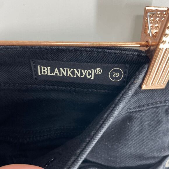 Blank NYC Mystique Womens Black Denim New Lace Up side Mini skirt 29 - Picture 6 of 7